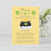 Mooi Baby shower St. Patrick's Theme Kaart (Staand voorkant)