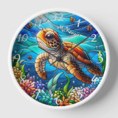 Mooi Baby Zee schildpad zwemmen (Voorkant)