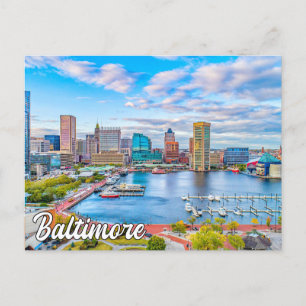 Mooi Baltimore, Maryland, Verenigde Staten Briefkaart