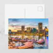 Mooi Baltimore, Maryland, Verenigde Staten Briefkaart (Voorkant / Achterkant)