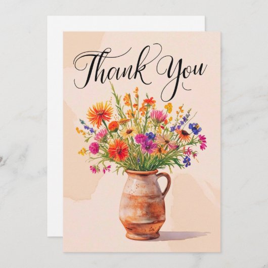 Mooi bedankt Wenskaart (Voorkant / Achterkant)