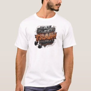 Mooi & Beeld EET SLAAP TREIN HERHAAL Visueel T-shirt