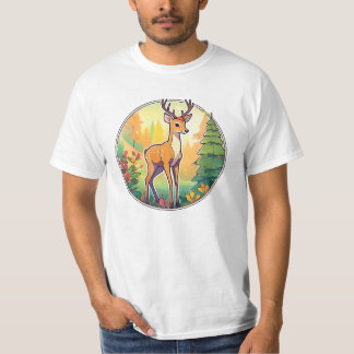 Mooi beeld van een hert in de natuur. t-shirt