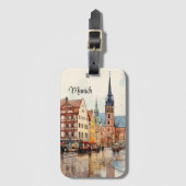 Mooi beschilderd München Bagagelabel (Voorkant (verticaal))
