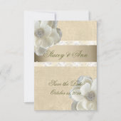 Mooi, bespaar de Datum Witte Rozen & Bling. Save The Date (Voorkant)