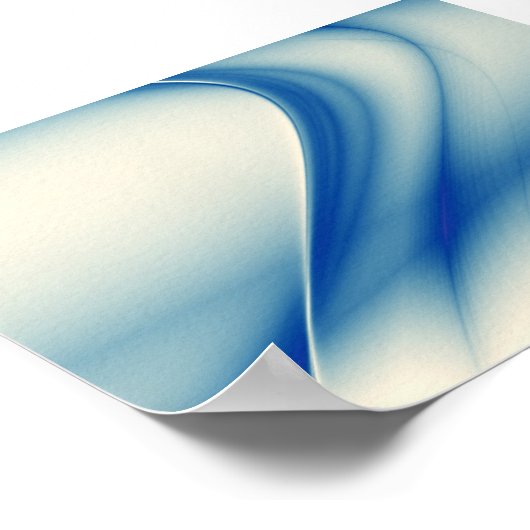 Mooi blauw abstract poster (Hoek)