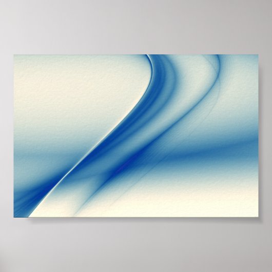 Mooi blauw abstract poster (Voorkant)