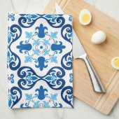 💙 Mooi blauw Azulejos III  Theedoek (Quarter Fold)