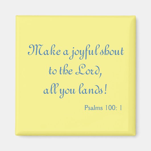 Mooi blauw en geel hoogtepunt magneet (Voorkant)