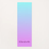 Mooi blauw en Lavender Ombre Yogamat (Voorkant)