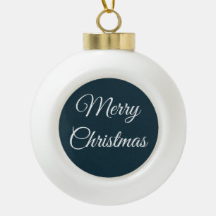 Mooi blauw en wit keramische bal ornament