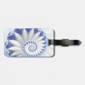 Mooi blauw en wit Zee Shell Fine Fractal Art Bagagelabel (Achterkant horizontaal)