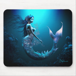 Mooi blauw Fantasy Mermaid Muismat