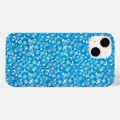 Mooi blauw geometrisch patroon Case-Mate iPhone case (Achterkant (horizontaal))