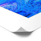 Mooi blauw hart poster (Hoek)