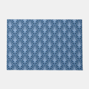 Mooi blauw  Japans ventilatorpatroon Deurmat