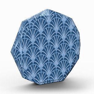 Mooi blauw  Japans ventilatorpatroon Fotoblokken