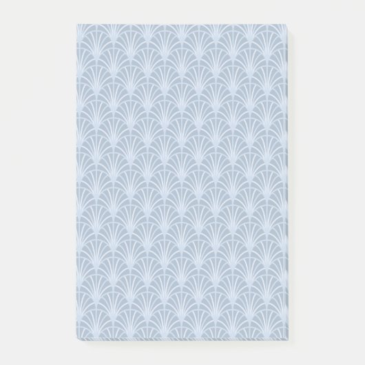 Mooi blauw  Japans ventilatorpatroon Post-it® Notes (Voorkant)