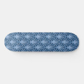 Mooi blauw Japans ventilatorpatroon Skateboard (Horizontaal)