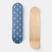 Mooi blauw Japans ventilatorpatroon Skateboard (Voorkant)