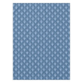 Mooi blauw Japans ventilatorpatroon Tafelkleed (Voorkant)