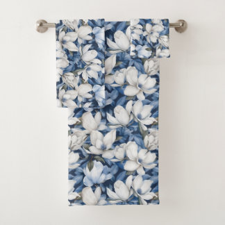 Mooi blauw Magnolia Bad Handdoek