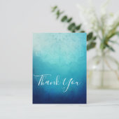 Mooi Blauw Mandala Abstract Bedankt Briefkaart (Staand voorkant)