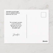 Mooi Blauw Mandala Abstract Bedankt Briefkaart (Achterkant)