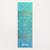 Mooi blauw Mandala Pattern Yogamat (Voorkant)