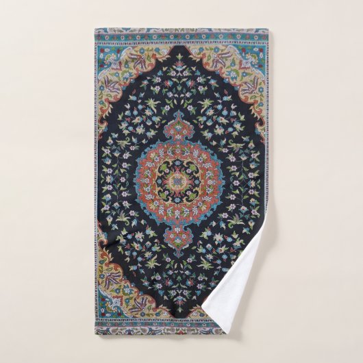 Mooi blauw oosters Antiek Kilim tapijt Bad Handdoek (Handdoek)