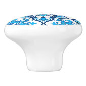 💙 mooi blauw - wit Azulejos X, Keramische Knop (Zijkant)