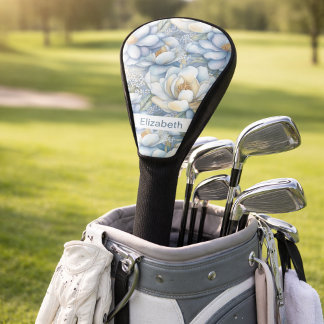 Mooi Blauwe Magnolia en Pioen Personalized Golfheadcover