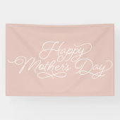 Mooi, bloeiend Happy Moederdag script Spandoek (Horizontaal)