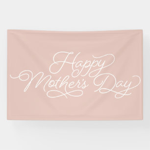 Mooi, bloeiend Happy Moederdag script Spandoek