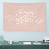 Mooi, bloeiend Happy Moederdag script Spandoek (Beurs)