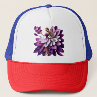 Mooi bloemenmeisje trucker pet