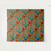 Mooi bloemig veelkleurig patroon rood blauw wandkleed (Voorkant (horizontaal))