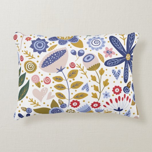 Mooi bloemmotief Accent Pillow Kussen (Voorkant)