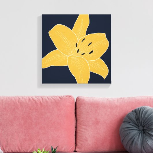 Mooi bloemontwerp Lily No. 1 Canvas Afdruk (Insitu (Woonkamer))
