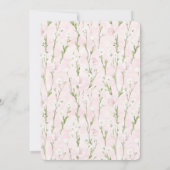 Mooi blozend roze bloemetjes verjaardag kaart (Achterkant)