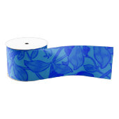 Mooi Blue Honeysuckle Pattern van W. Morris Grosgrain Lint (Spoel)