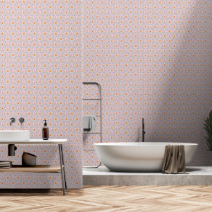 Mooi Blush Roze Lente Bloem Patroon Behang