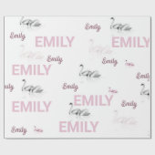 Mooi Blush Swan gepersonaliseerd inpakpapier (Vlak)