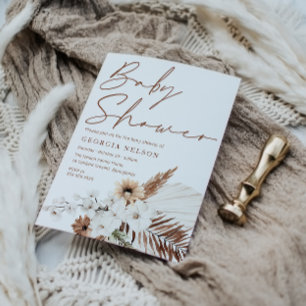 Mooi Boheems Baby shower Kaart