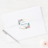 Mooi Boho Bloemachtig Bruidsmeisjesfeest Vierkante Sticker (Envelop)