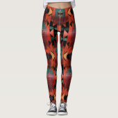 Mooi Boho Southwestern Style Pattern Leggings (Voorkant)