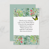 Mooi Boho Wilde Bloemen Bruids Shower Bedankt (Voorkant / Achterkant)