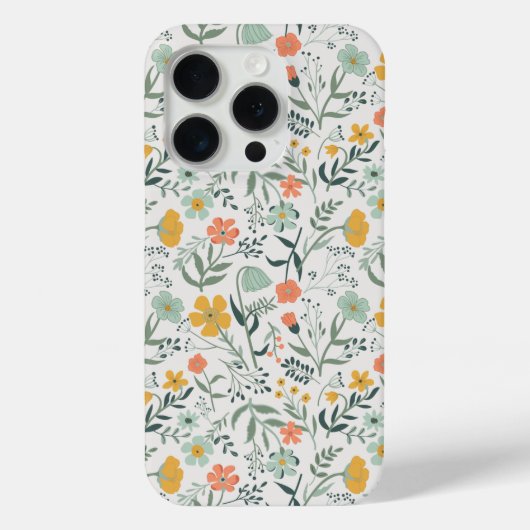 Mooi Botanisch Bloemen Patroon Case-Mate iPhone Case (Achterkant)