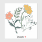 Mooi Botanisch Bloemen Patroon Sticker (Vel)