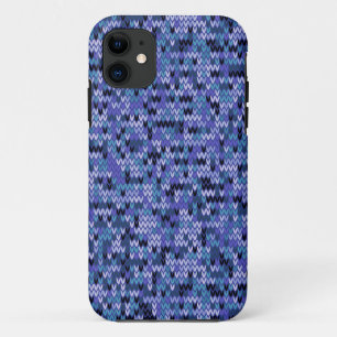 Mooi, breipatroon, gebreid, blauw en iPhone 11 hoesje
